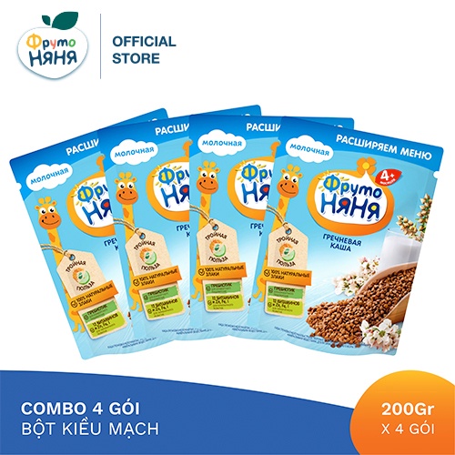 Combo 4 Gói Bột kiều mạch Fruto Nyanya 200g/gói