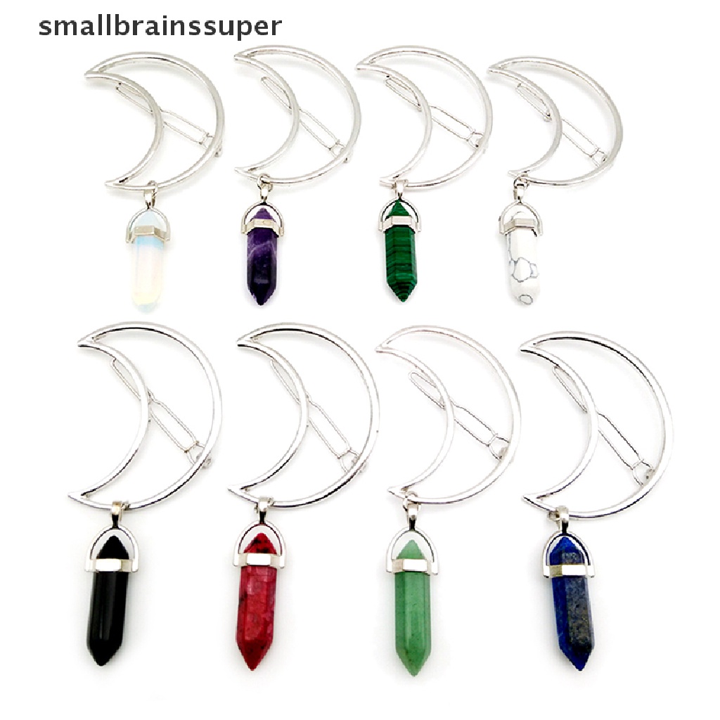 Kẹp Tóc Nhỏ Mặt Đá Mặt Trăng Tự Nhiên Bằng Hợp Kim SBS Cho Nữ