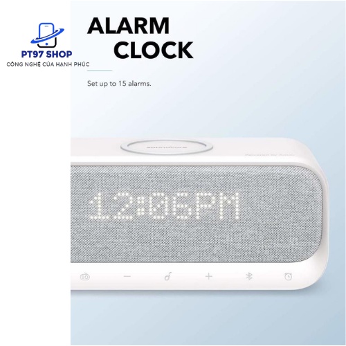 Loa bluetooth Anker SOUNDCORE Wakey 10W - A3300  - Tích hợp sạc không dây, hiển thị đồng hồ - PT97SHOP