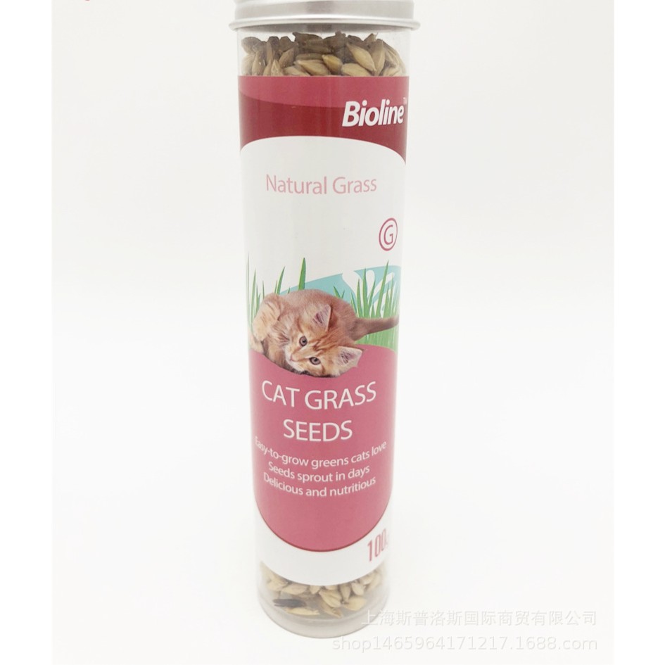 Hạt Giống Cỏ Tươi Cho Mèo Cat Grass Seeds Bioline CCT002 Ống 100g