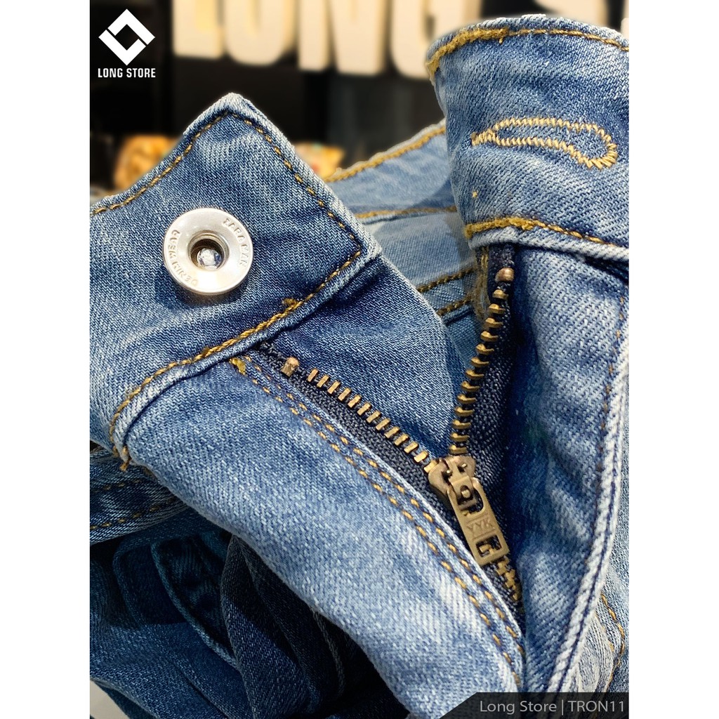 Quần jean nam trơn màu xanh bạc ✅FREESHIP✅ Quần bò nam dáng ôm SLIMFIT skinny co giãn cao cấp - Tron11