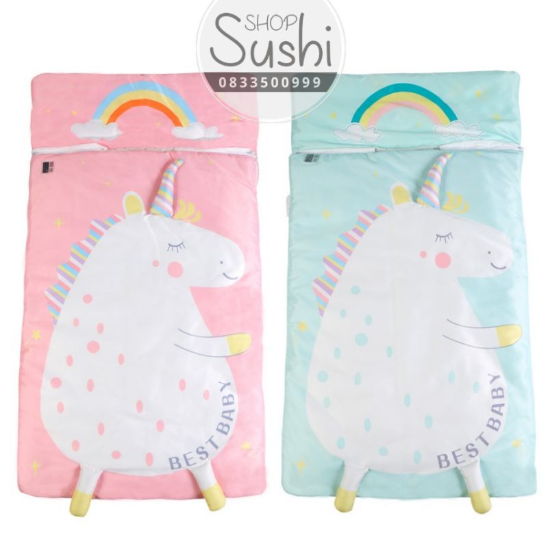 Túi ngủ trẻ em Pony cao cấp, Túi ngủ cho bé