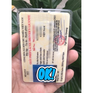 Bọc chống xước chip CCCD - ATM, combo 10 túi vỏ bọc căn cước công dân có nắp trong suốt  bảo vệ thẻ cho bạn