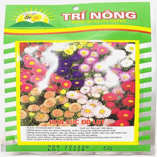 Hạt giống hoa cúc Đà Lạt , hoa to cánh kép, nhiều màu sắc đẹp trong mỗi gói giống, phân cành nhiều nên ra rất nhiều hoa