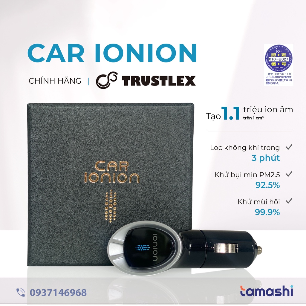Máy tạo ION ÂM CAR IONION NHẬT BẢN khử khuẩn, lọc không khí tạo ion âm nhỏ gọn dễ sử dụng