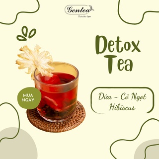 Gói trà set detox vị dứa, cỏ ngọt, hibicus