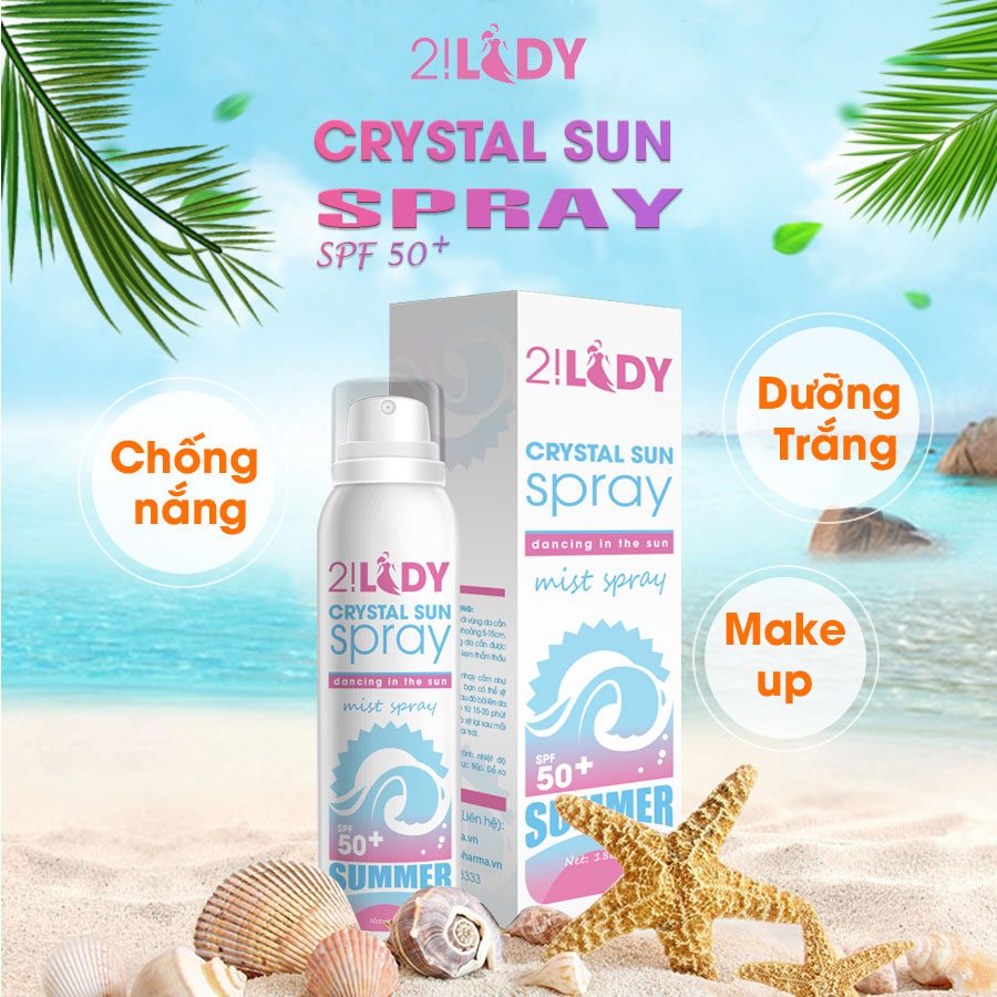 Combo Xịt Chống Nắng Dưỡng Trắng Magic Skin Crystal Sun Spray