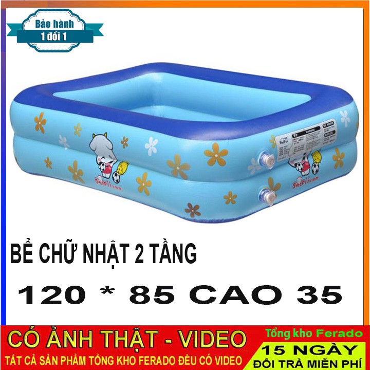 Bể phao bơm hơi cao cấp cho bé tắm ngày hè 1m2 - bể phao hơi tắm mát cho bé bền đẹp chất lượng có sỉ