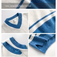 Áo Len Không Tay Cổ Chữ V Thời Trang Thu Đông Phong Cách Preppy Mới Cho Trẻ Em