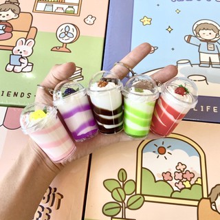 MÓC KHOÁ LY KEM TRÁI CÂY SIÊU CUTE [ Ảnh thật]