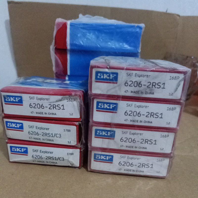 Vòng Bi 6206-2rs1 SKF (Vỏ Cao Su Trên 2 Mặt)