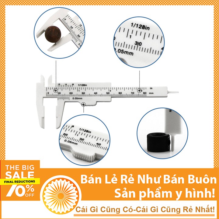 Thước Kẹp Đo Đường Kính 80mm Bằng Nhựa