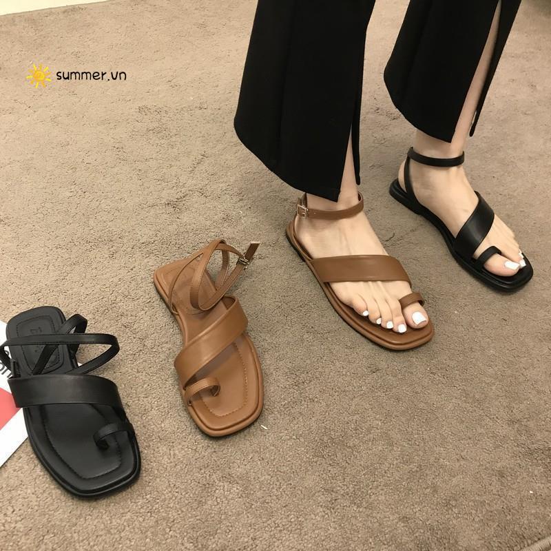 Giày Sandal Đế Mềm Quai Chéo Phong Cách Hàn Quốc Dành Cho Nữ