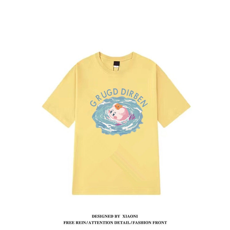 Áo Thun Tay Ngắn In Hình Kirby Phong Cách Harajuku Cho Nữ