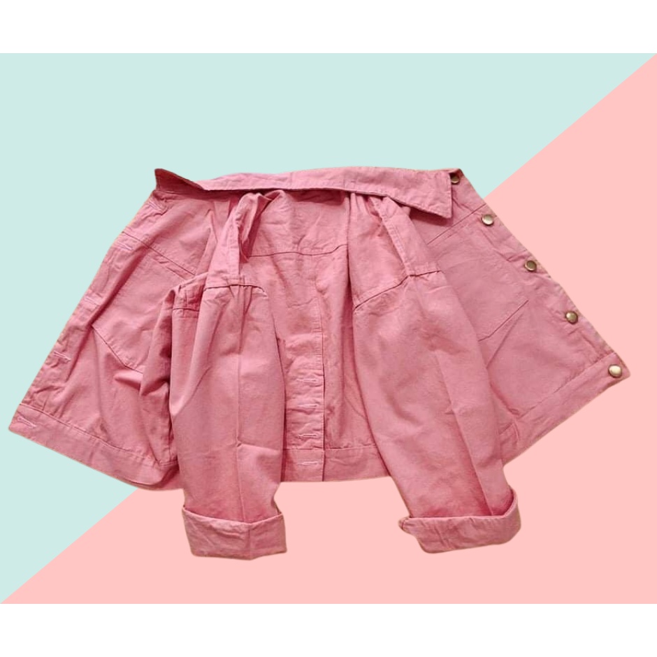 Áo khoác kaki form lửng nút sau phong cách thời trang Hàn quốc 5 màu lựa chọn. | BigBuy360 - bigbuy360.vn