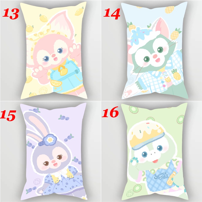 Vỏ Gối Hình Chữ Nhật In Hoạt Hình StellaLou & Linaell & CookieAnn & Olu Mel & ShellieMay & Gelatoni Một Mặt Bằng Polyeste Trang Trí Nhà Cửa