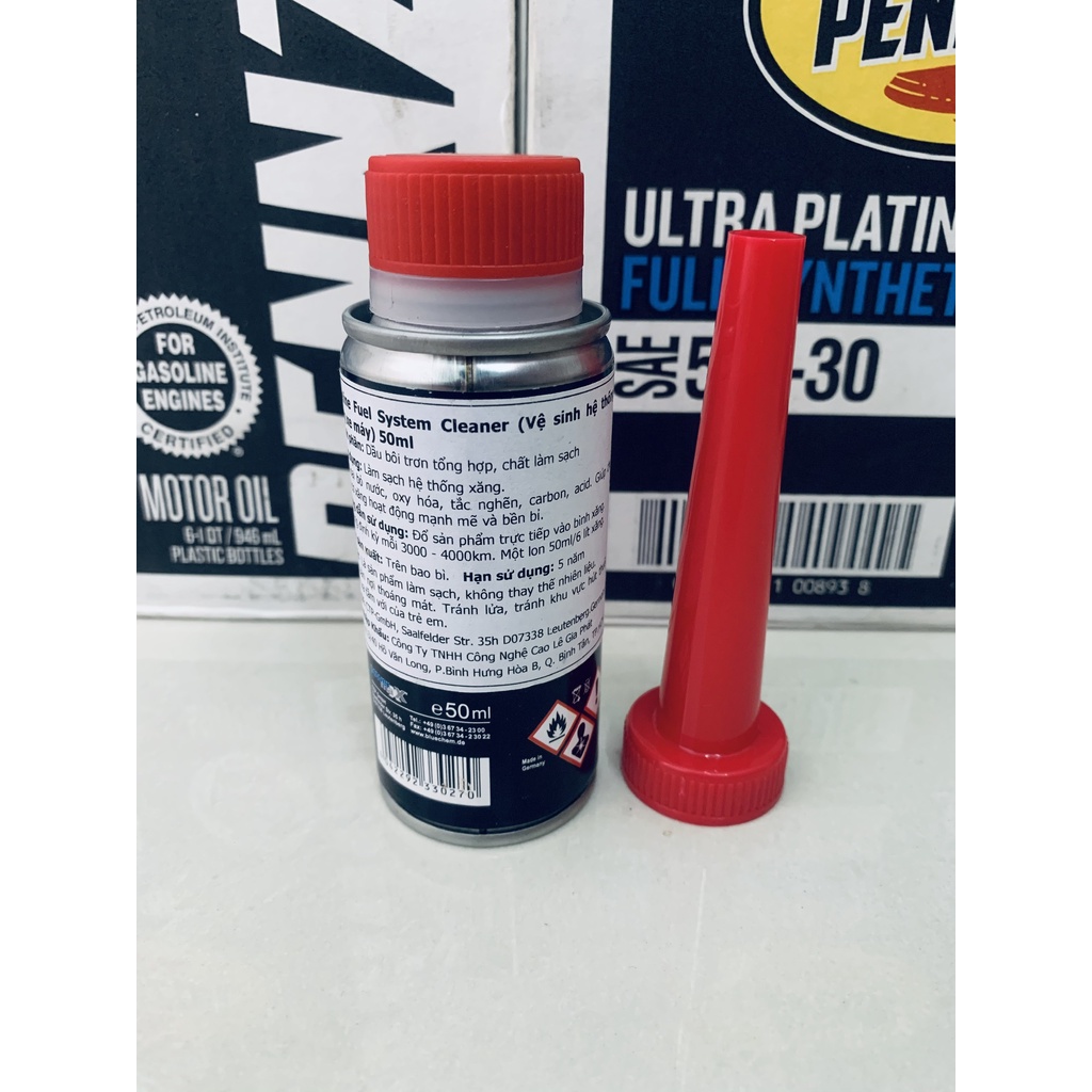 Dung dịch vệ sinh kim phun, buồng đốt Bluechem Fuel System Cleaner 50ml