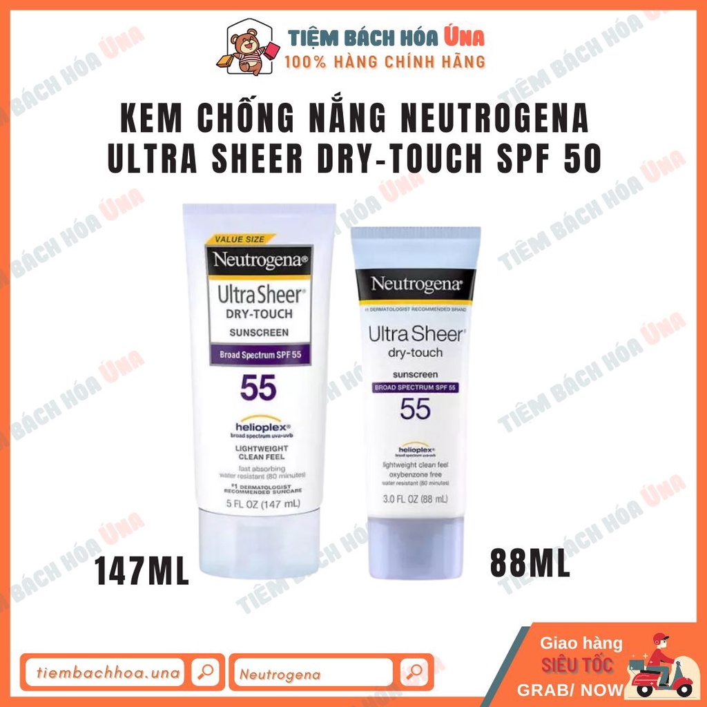 Kem chống nắng Neutrogena Ultra Sheer Dry - Touch SPF 55 - Tiệm bách hóa Ú na