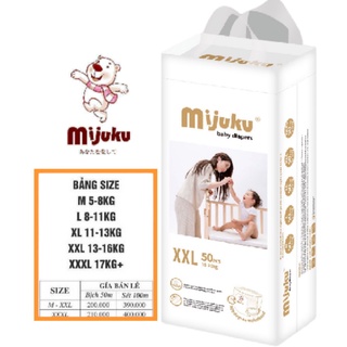 Tã Bỉm Quần Mijuku Nhật XXL100