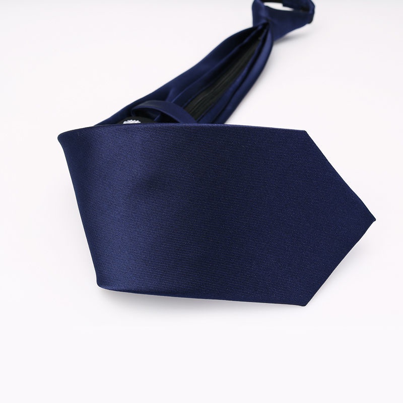 Cà Vạt Nam Bản Rộng 8cm Màu Xanh Navy Có Khóa Kéo Thời Trang Công Sở