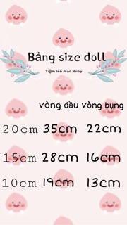 Túi xách cho doll 10cm,15cm,20cm