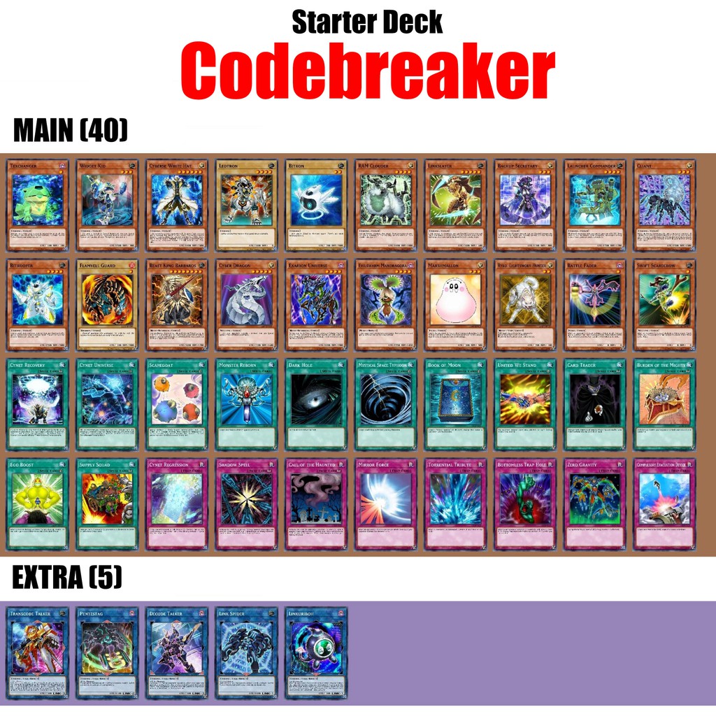 Codebreaker card bài yugioh có tem chất lượng cao full hộp Bộ bài khởi đầu - Bài Yugi