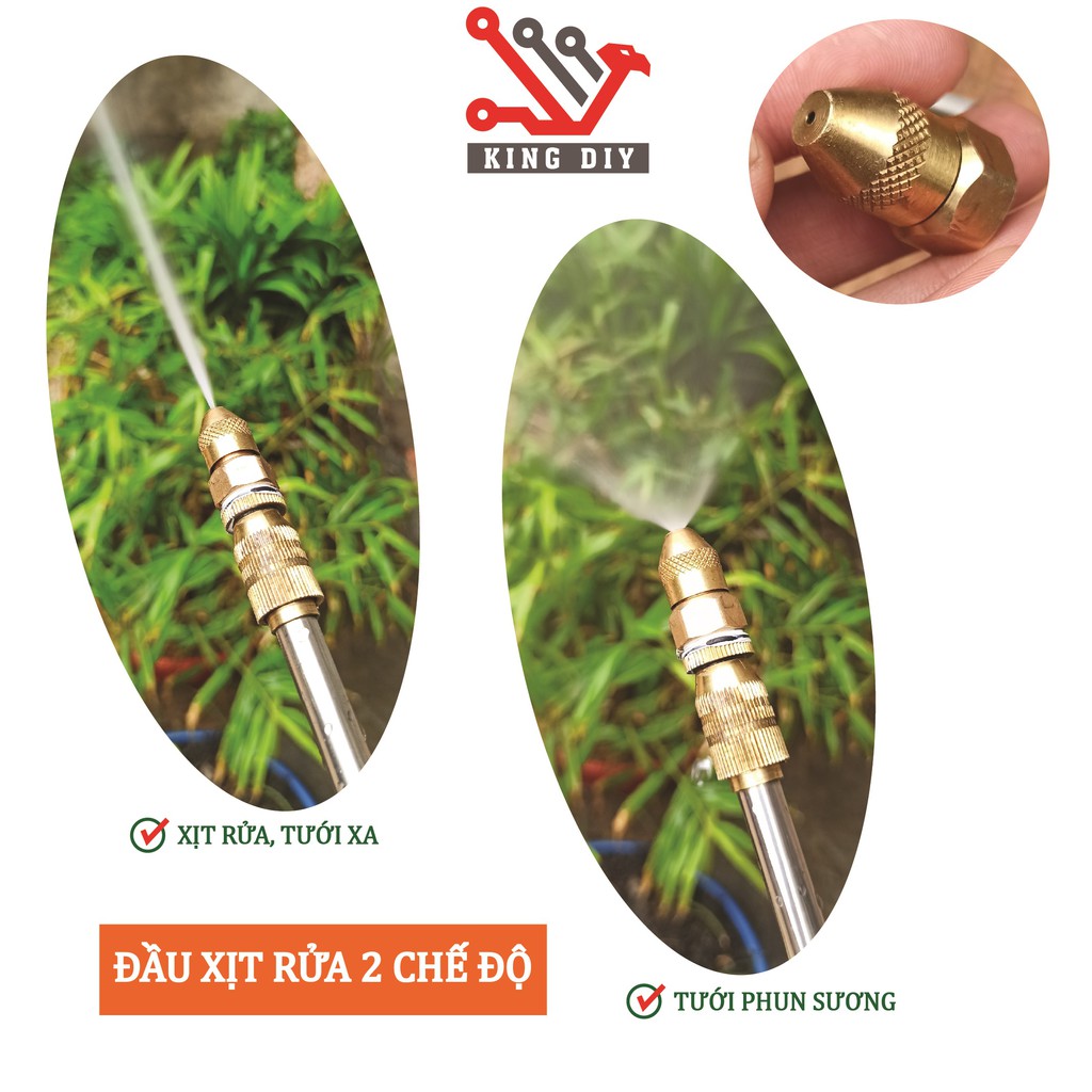 Máy bơm nước mini tăng áp tưới cây, phun sương, máy rửa xe mini cầm tay áp lực cao