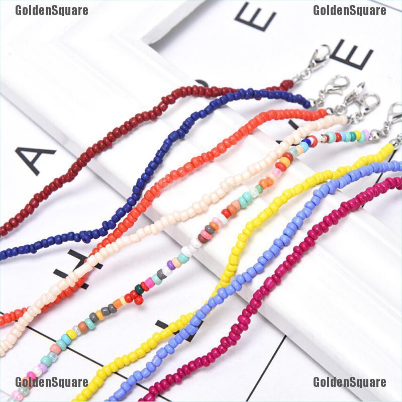 Vòng cổ Hạt Màu Sắc Cầu Vồng Phong Cách Bohemian Dành Cho Nữ