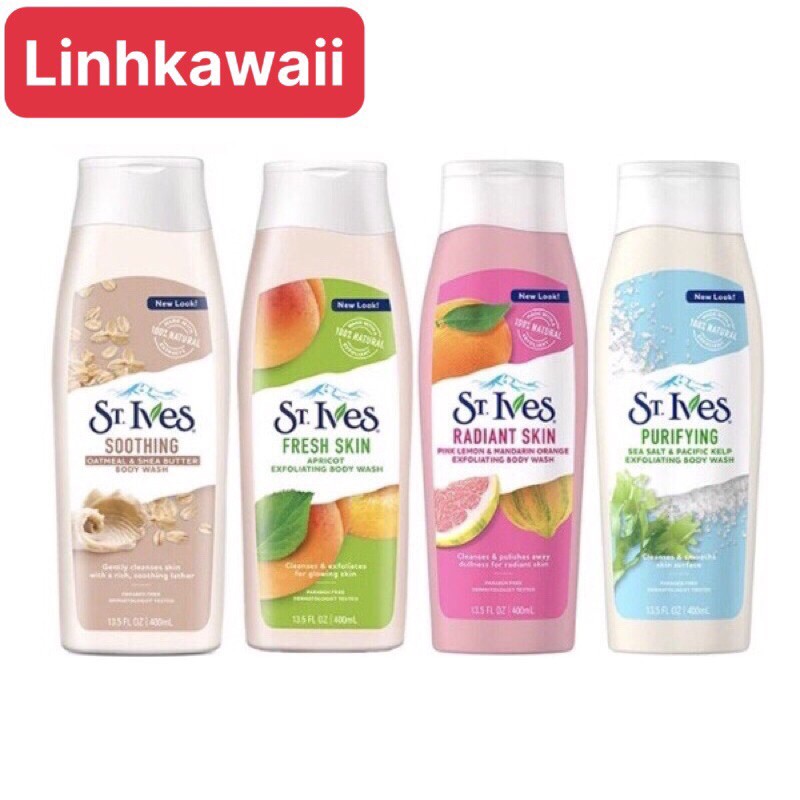 Sữa tắm dưỡng da St.Ives Chính Hãng CTY DKSH (400-473ML)
