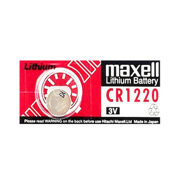 Pin CR1220 1220 Maxell lithium 3V Chính Hãng Japan