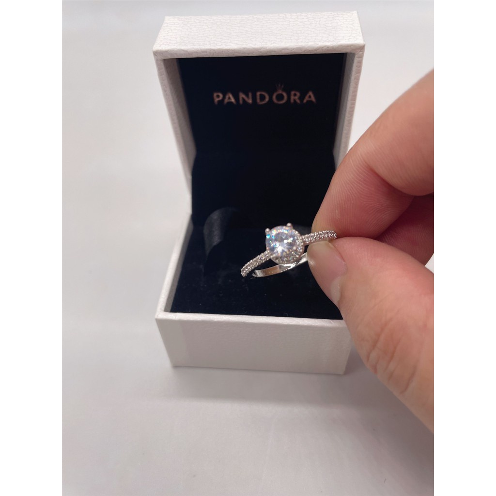 Nhẫn Đính Hôn Bạc 925 Đính Đá Cz Pandora