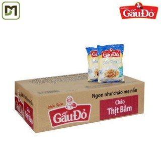 Thùng 50 Gói Cháo Gấu Đỏ Vị Thịt Bằm