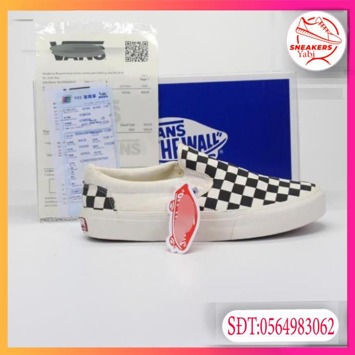 💥FREE SHIP-HÀNG QUẢNG CHÂU💥giày sneaker  thể thao van caro trắng đen slipion full box -Yabi | BigBuy360 - bigbuy360.vn