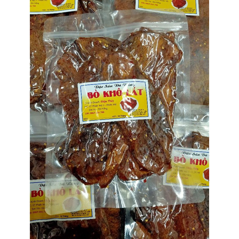 Khô bò miếng Đà Nẵng túi 500gr làm từ thịt bò núi ngon chuẩn vị nhà làm | BigBuy360 - bigbuy360.vn