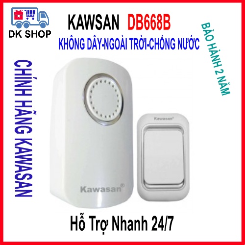 Chuông Cửa Không Dây Kawasan DB668B - Ngoài Trời Chống Nước - Chính Hãng