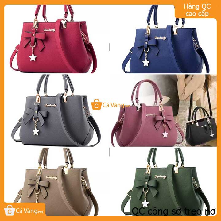 Túi xách nữ công sở treo nơ hàng Quãng Châu CAO CẤP size lớn