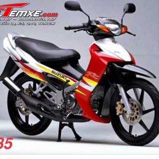 Tem rời suzuki satria 2006 trắng đỏ đen