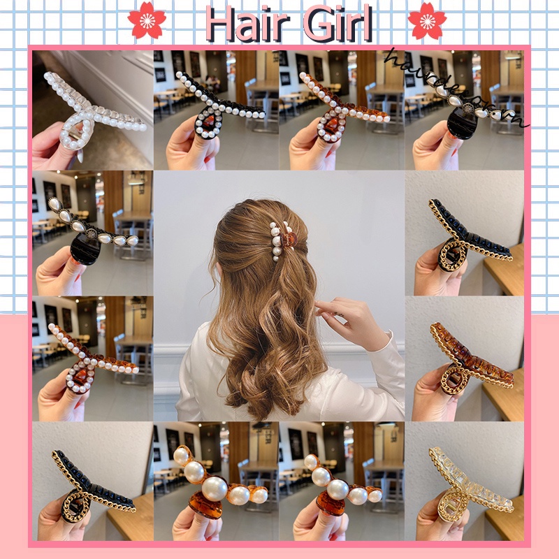 Kẹp tóc đính ngọc trai phong cách Hàn Quốc thời trang sang trọng cho nữ