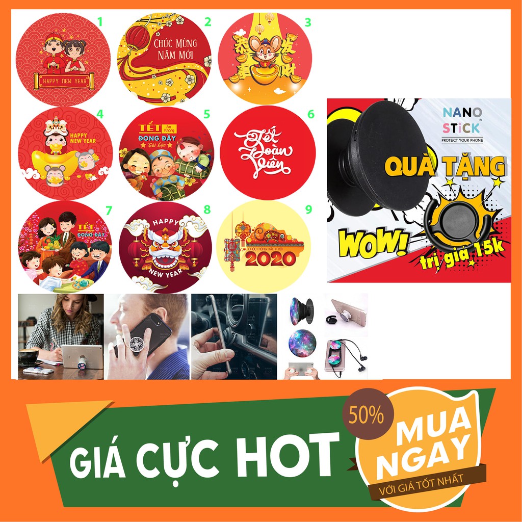 [TRI ÂN KHÁCH HÀNG] giá đỡ điện thoại tròn,mẫu tết rộn ràng,pop-socket giá đỡ đa năng pop-soc-ket,giá đỡ in theo yêu cầu | BigBuy360 - bigbuy360.vn