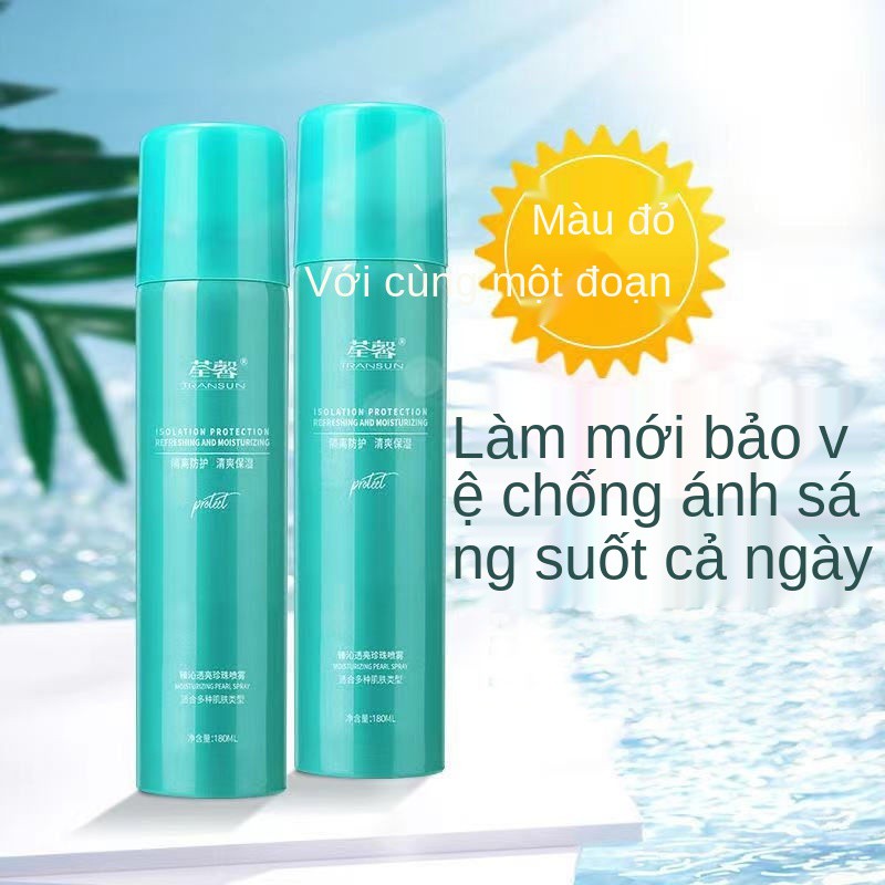 Xịt Chống Nắng Dành Cho Học Sinh Nam Nữ Làm Trắng Dưỡng Ẩm Thấm Nước Cách Ly Tia UV 50 Lần Hai Trong Một