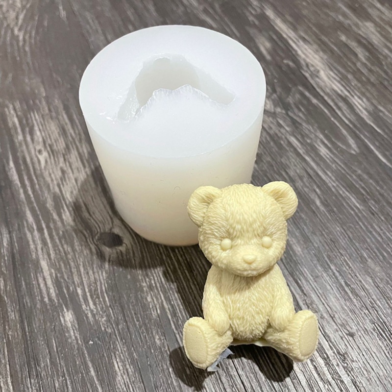 Khuôn silicon mềm hình gấu 3D dùng trang trí DIY