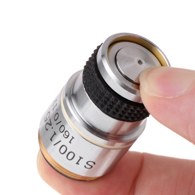 Set 4 Ống Kính Hiển Vi 10x 40x 100x Cho Sinh Học 185