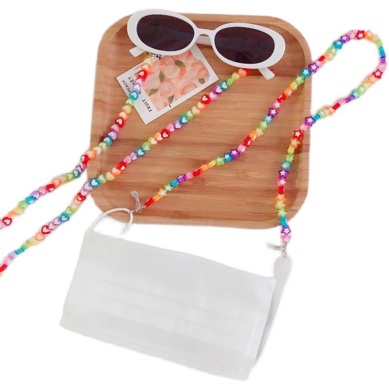 Dây Đeo Mắt Kính Hình Ngôi Sao / Trái Tim Nhiều Màu Sắc Kiểu Nhật Hàn