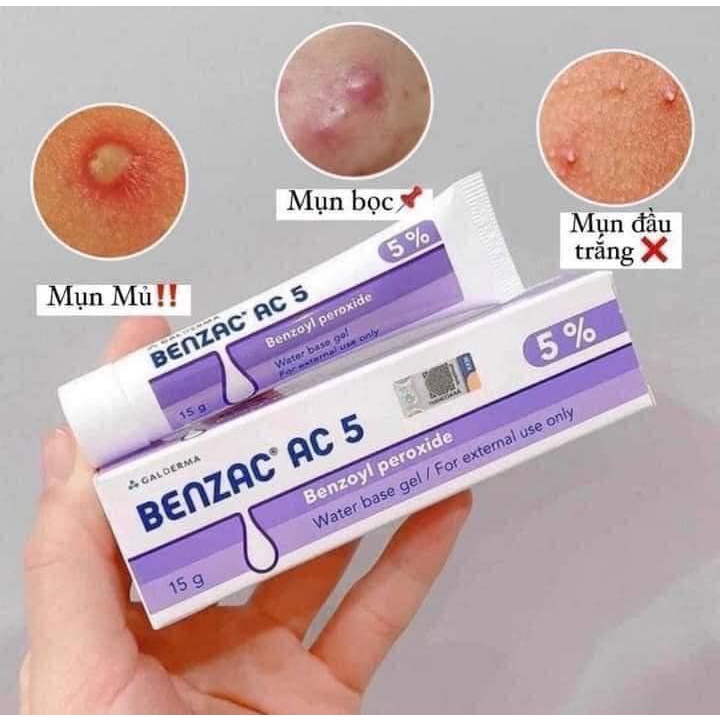 GEL HỖ TRỢ GIẢM MỤN BENZAC AC 5 15g