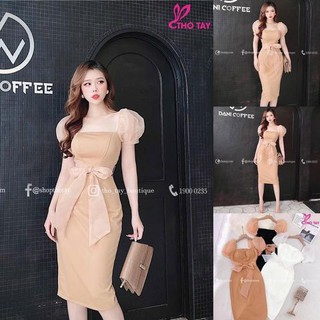 Rập giấy đầm ôm cổ vuông tay phồng mã 1201 (BẢN VẼ)