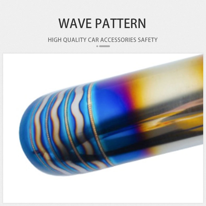 chụp Ống pô xe hơi bằng thép không gỉ 1pc 66mm Thông Dụng Màu Xanh Bỏng Ống Xả Ô Tô ĐChống Thấm sự bảo vệ Nước Hợp Kim Nhôm Chụp ống xả đuôi  xe hơi trang trí phụ kiện ngoại thất ô tô