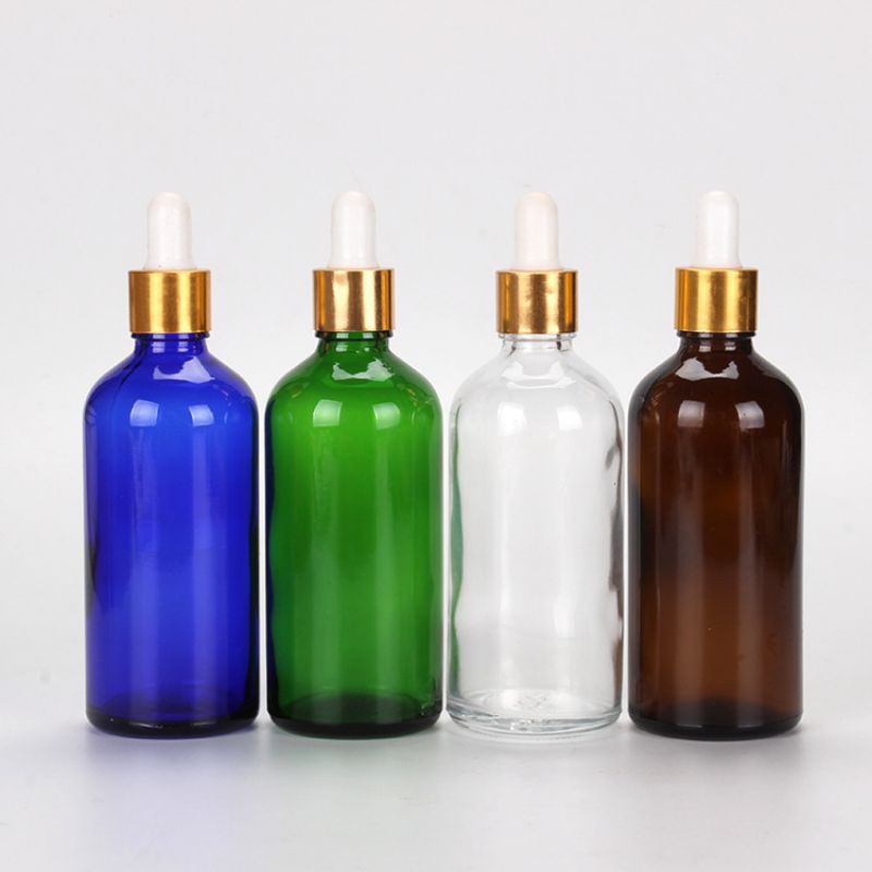 Lọ Chiết Serum ❤ GIÁ RẺ NHẤT ❤ [100ml] Lọ đựng tinh dầu Xanh lá chiết serum Khoen Vàng, Đen, Bạc chiết serum.