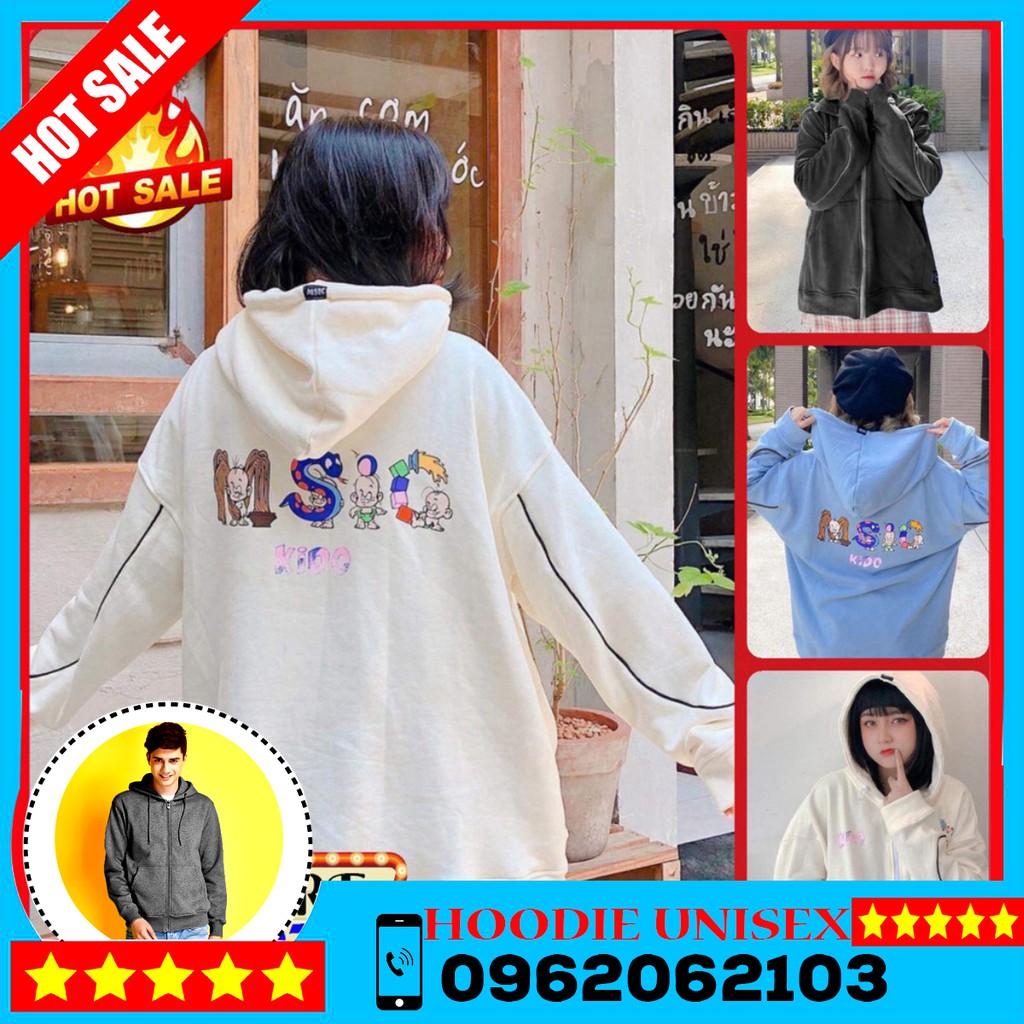 (Đủ Size M,L) ÁO HOODIE - ÁO KHOÁC NỈ NGOẠI DÂY KÉO MSIC HOOIDE