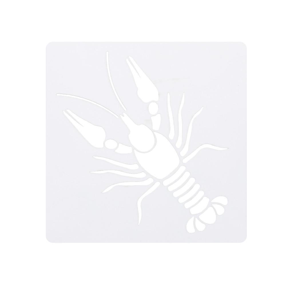 Khuôn Vẽ Tranh Hình Sinh Vật Biển Bằng Gỗ DIY