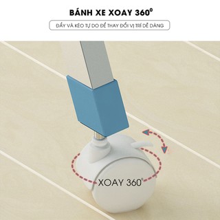  Thang Phơi Nằm Ngang kết hợp Giá phơi quần áo loại sào cây treo đồ inox giàn phơi có thể gấp gọn tích hợp Bánh Xe 